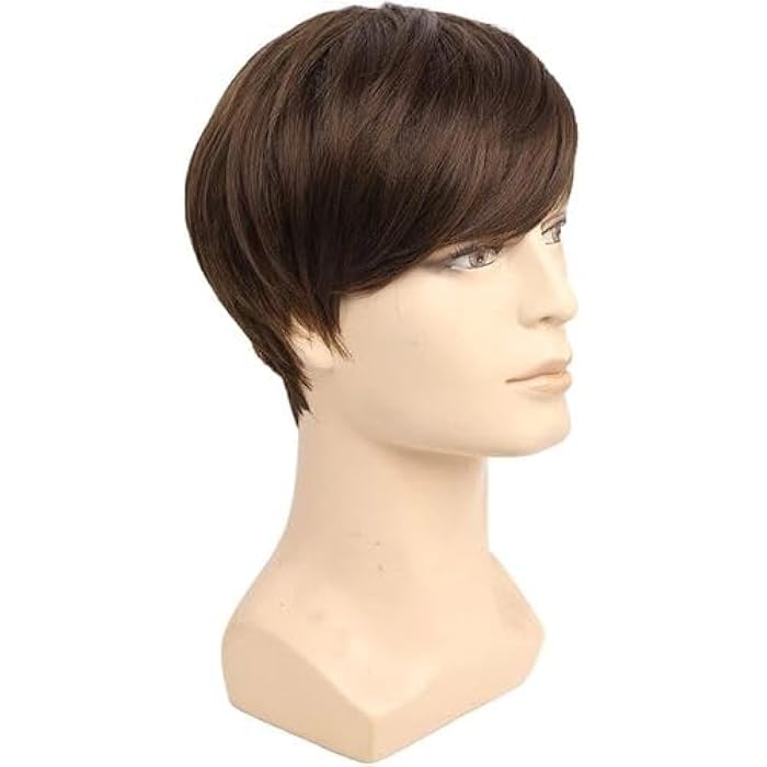 DILLARDS Men's Short Wig Full Cover Synthetic Wigs For Daily Wear Party Cosplay Light Brown - Image 1